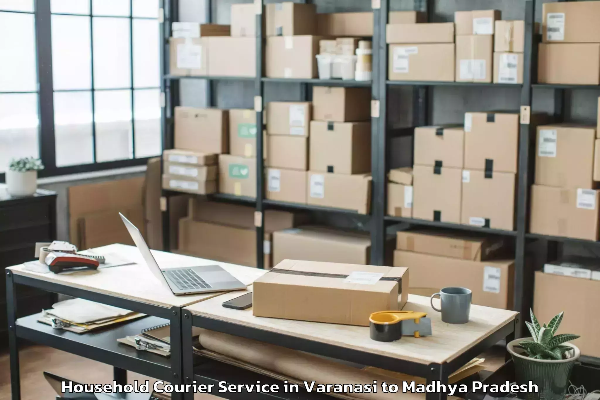 Top Varanasi to Pandhurna Household Courier Available